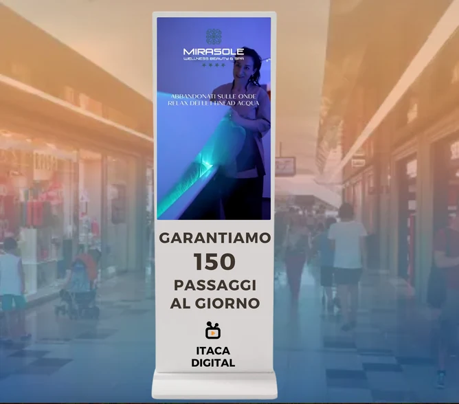 Un totem digitale in galleria