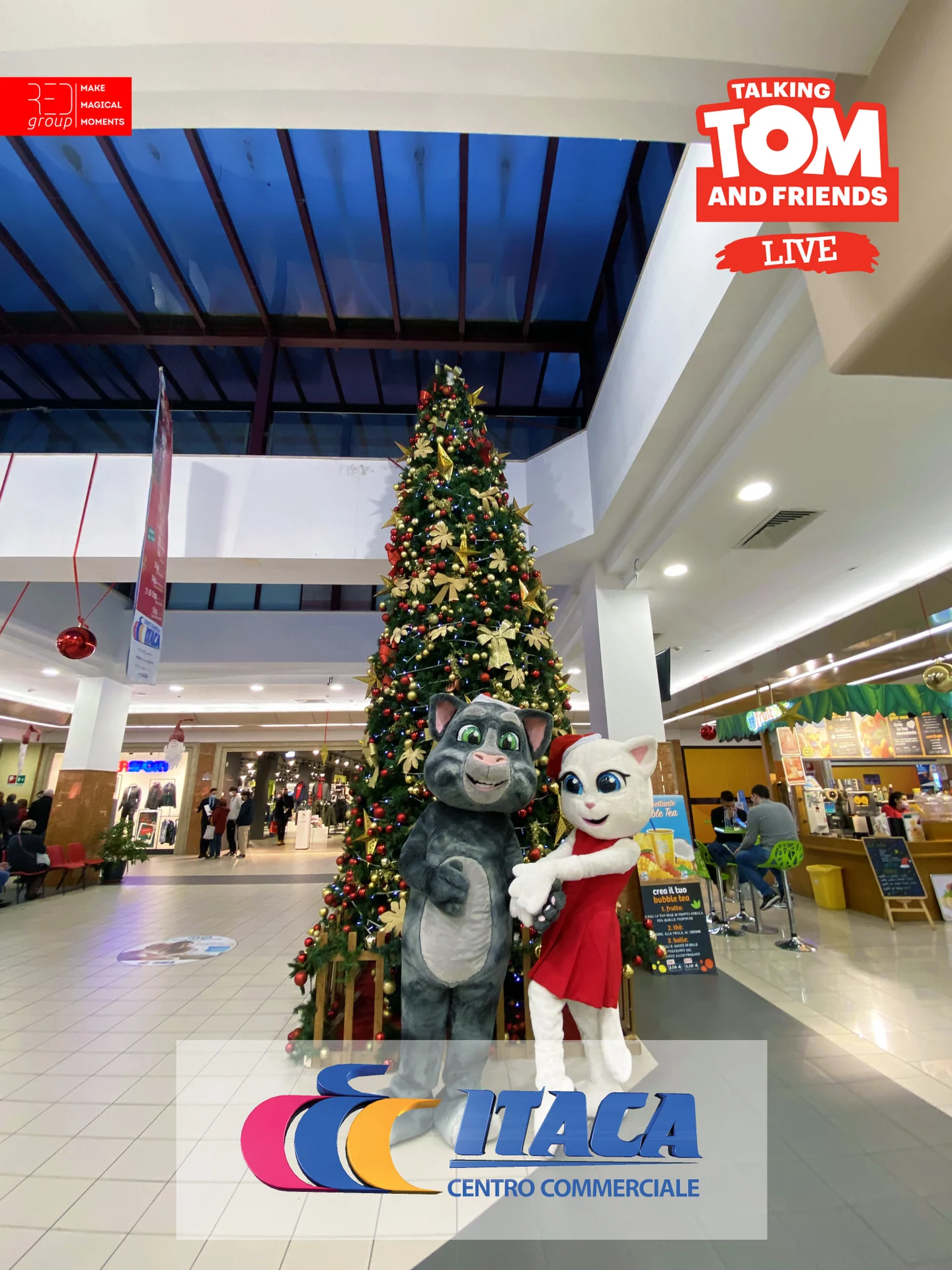 Talking Tom e Angela incontrano il pubblico al Centro Commerciale Itaca