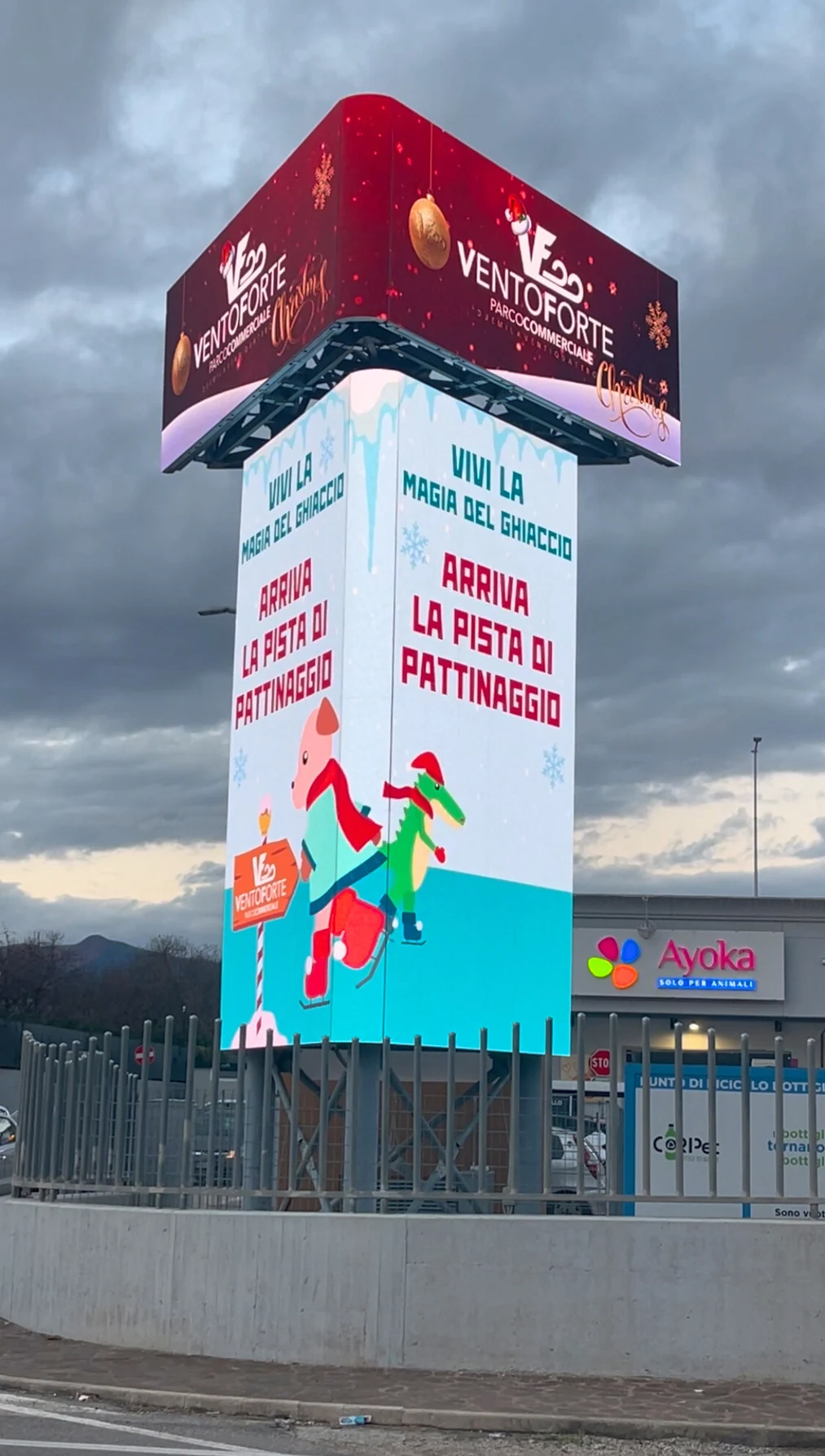 La torre digitale installata nel parco