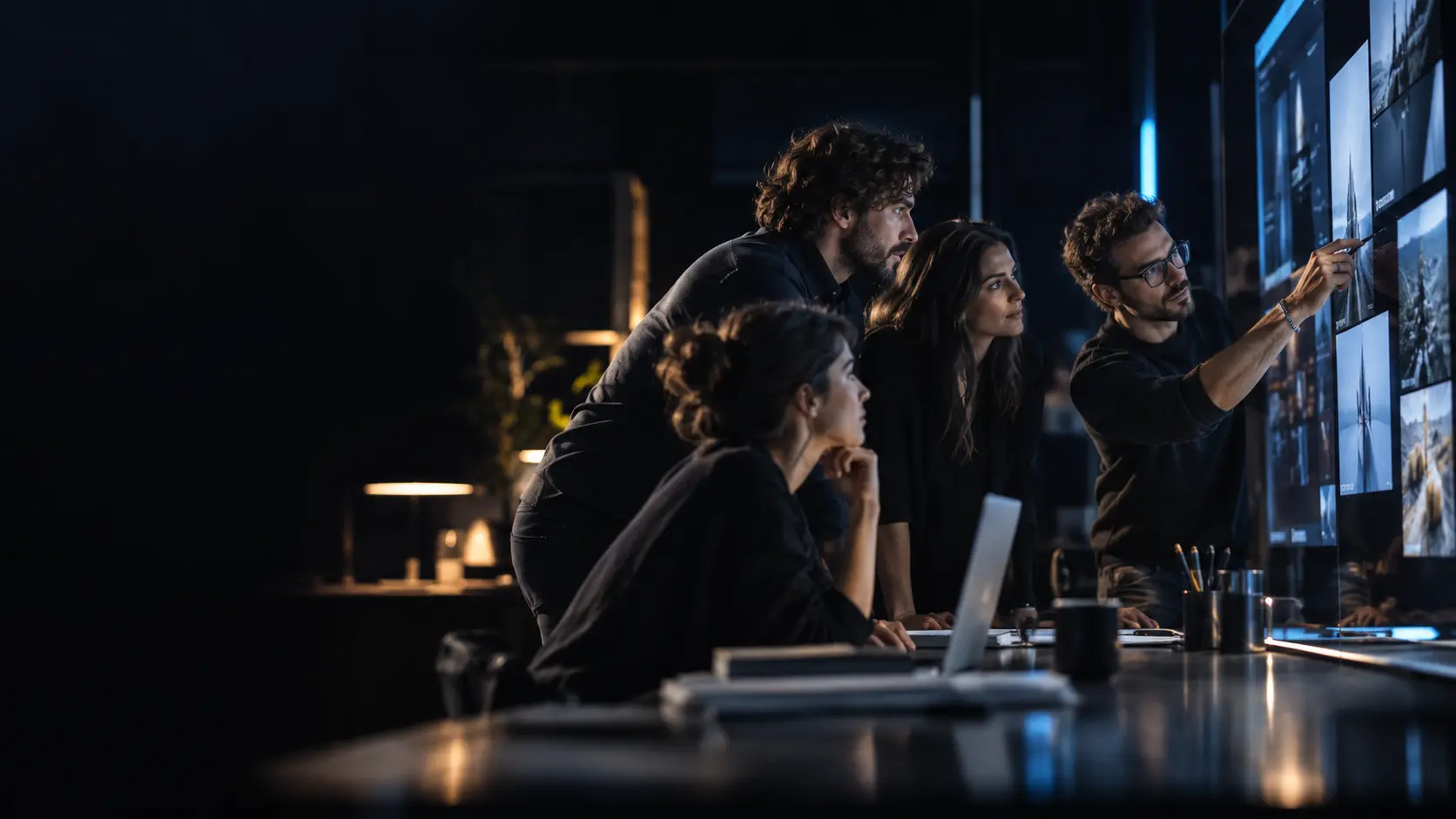 Team creativo e tecnologico al lavoro su un progetto digitale per Zentro